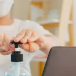 Durable Metal Hand Sanitizer Stand for Indoor & Outdoor use